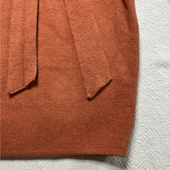 Lulus Modena Rust Brown Knit Dolman Sleeve Bodycon Sweater Dress M - Picture 3 of 8